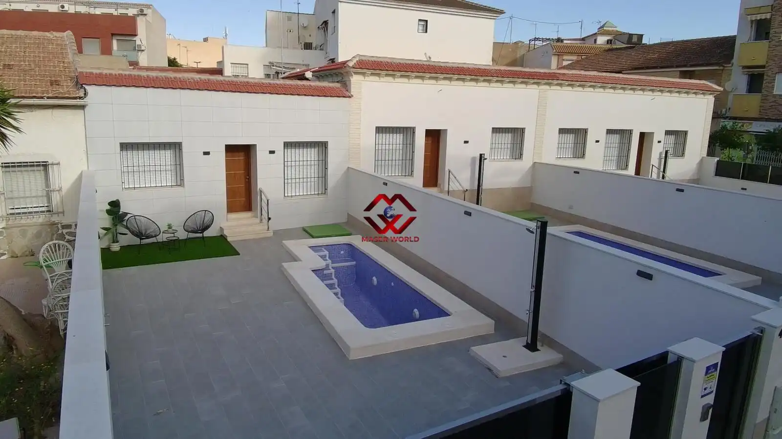 Vista exterior de Casa adosada en venta en San Javier con Terraza, Trastero y Piscina