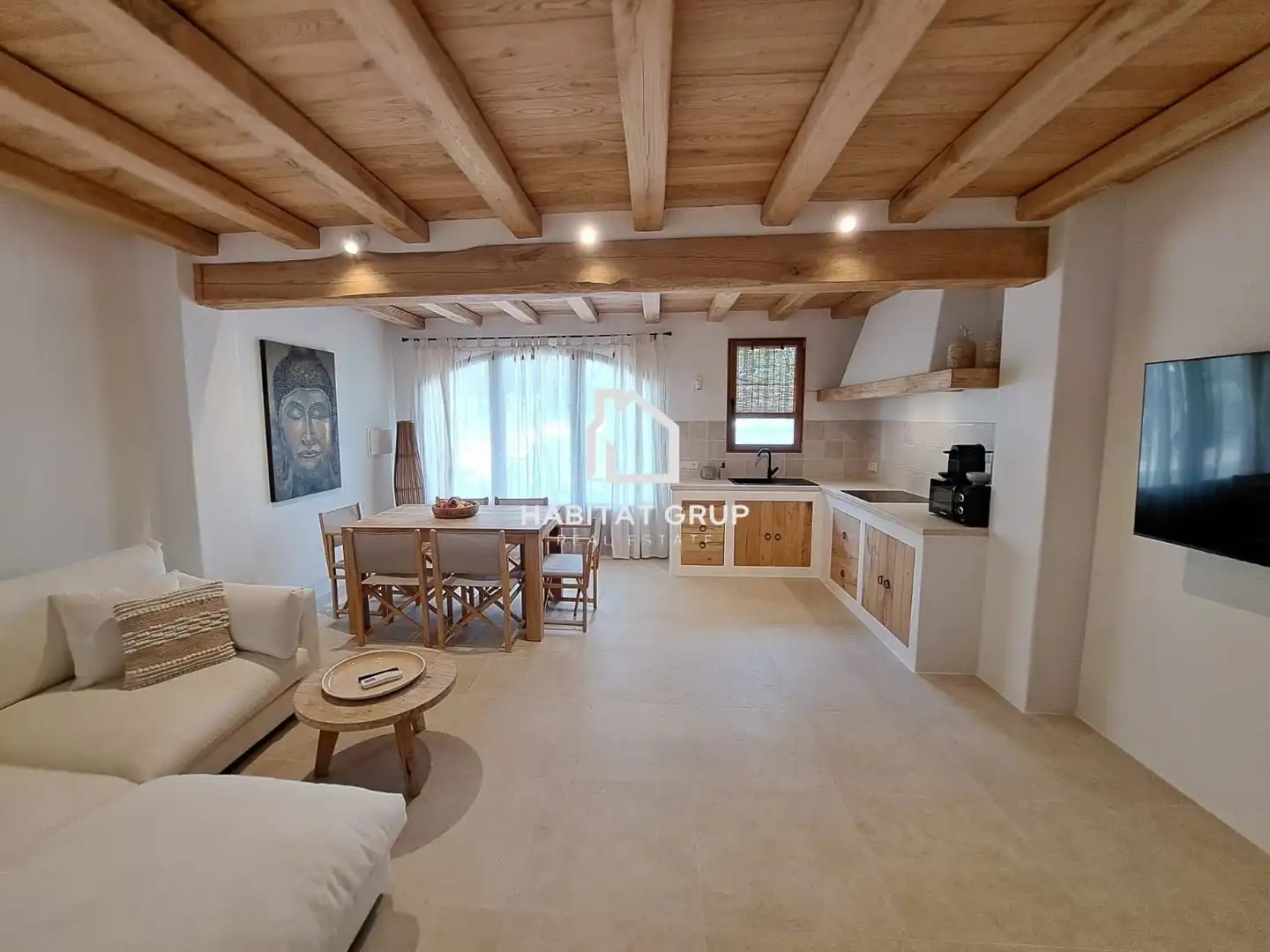 Wohnzimmer von Wohnung zum Verkauf in Es Mercadal mit Klimaanlage und Heizung