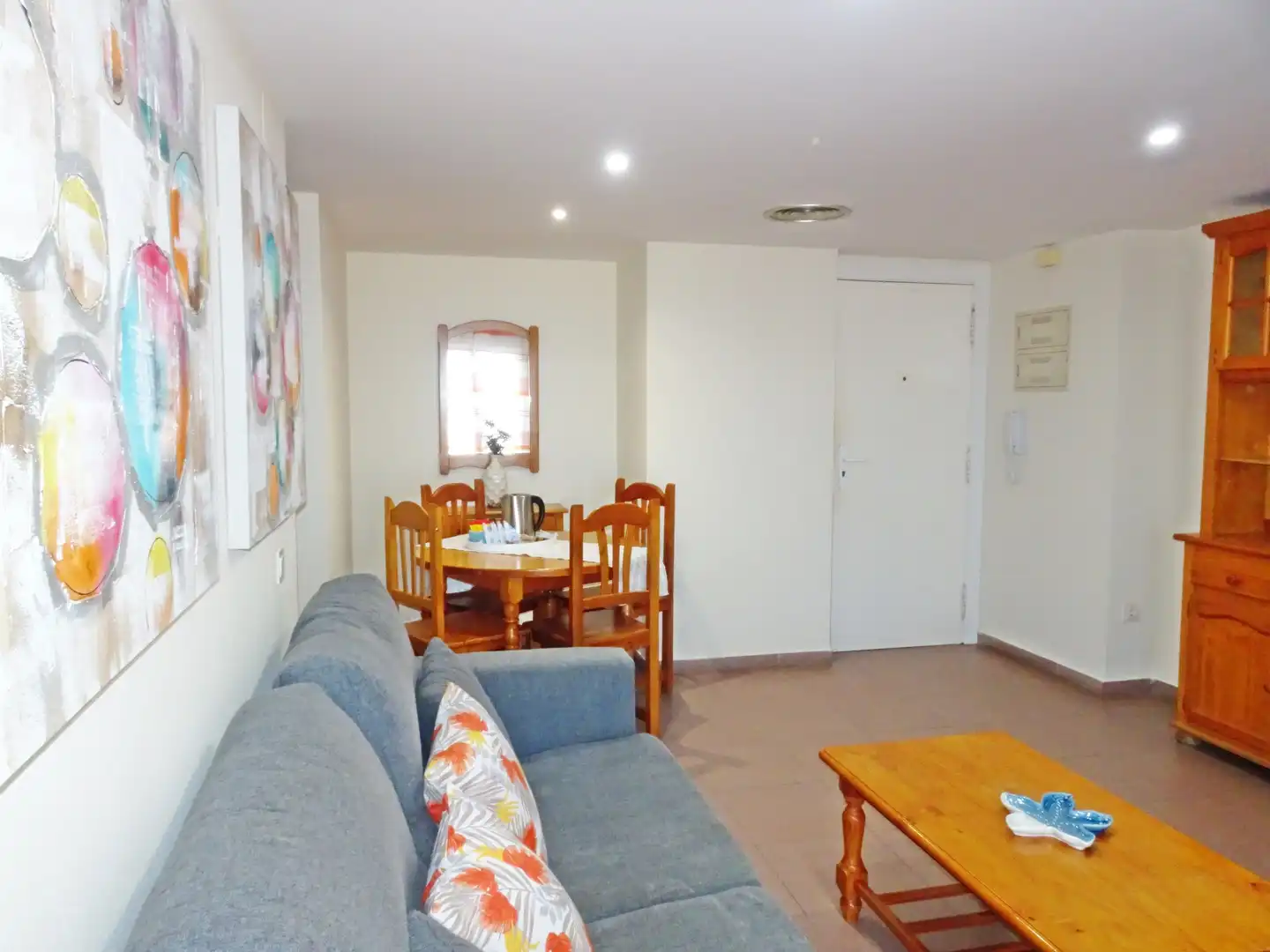 Sala de estar de Apartamento de alquiler en Gandia con Terraza, Amueblado y Horno