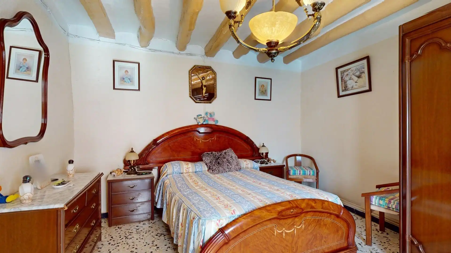 Habitación de Finca rústica en venta en Lumpiaque con Calefacción, Terraza y Amueblado