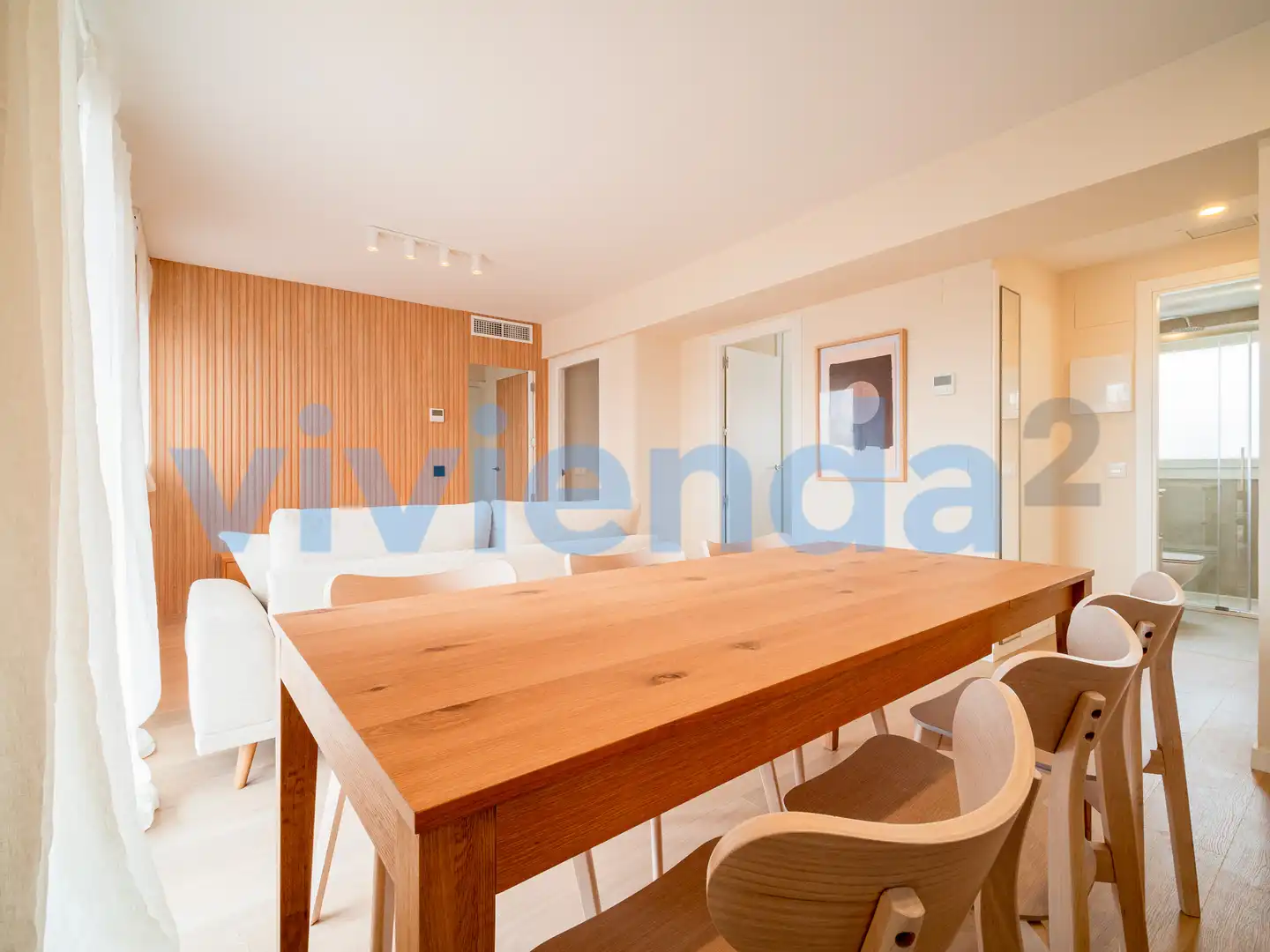 Wohnzimmer von Wohnung zur Miete in Madrid mit Klimaanlage, Heizung und Terrasse