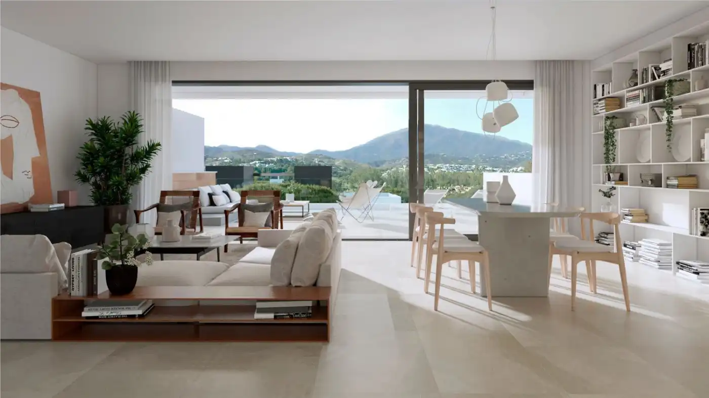 Sala de estar de Casa adosada en venta en Estepona con Aire acondicionado, Calefacción y Terraza