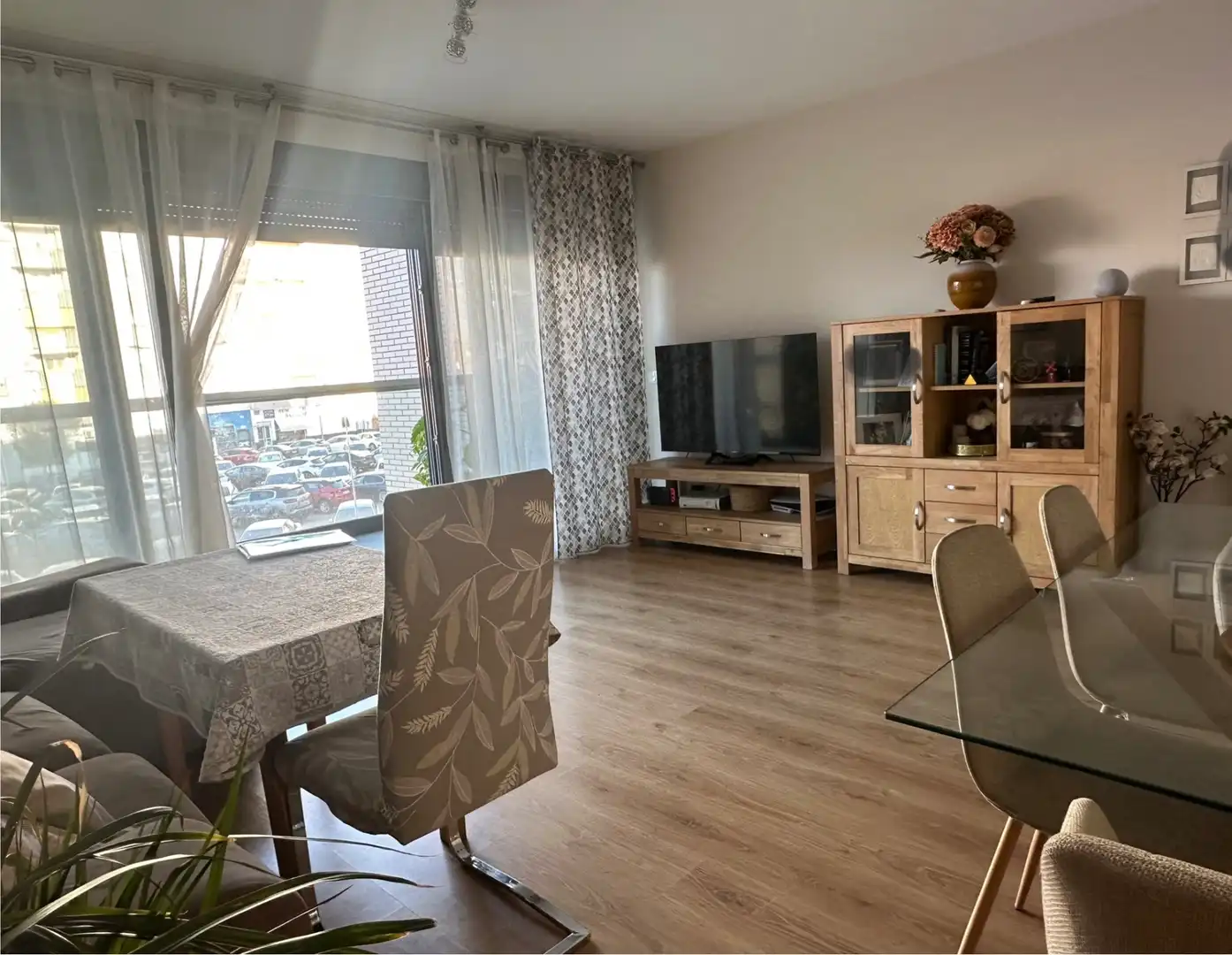 Sala de estar de Piso en venta en Badajoz con Aire acondicionado, Parquet y Balcón