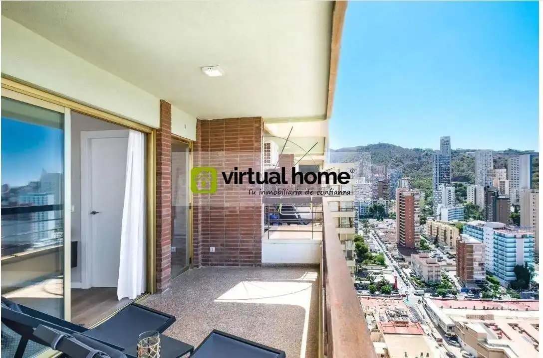 Bedroom of Flat for sale in Benidorm  with Air Conditioner, Terrace and Furnished