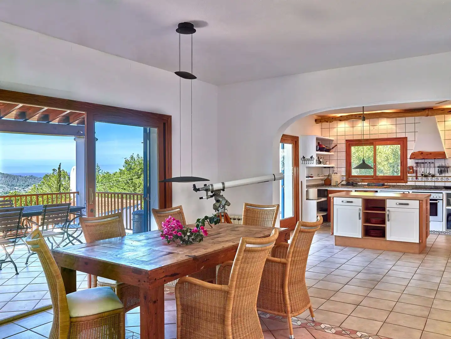 Dining room of Houses for sale in Sant Josep de sa Talaia  with Air Conditioner, Heating and Private garden