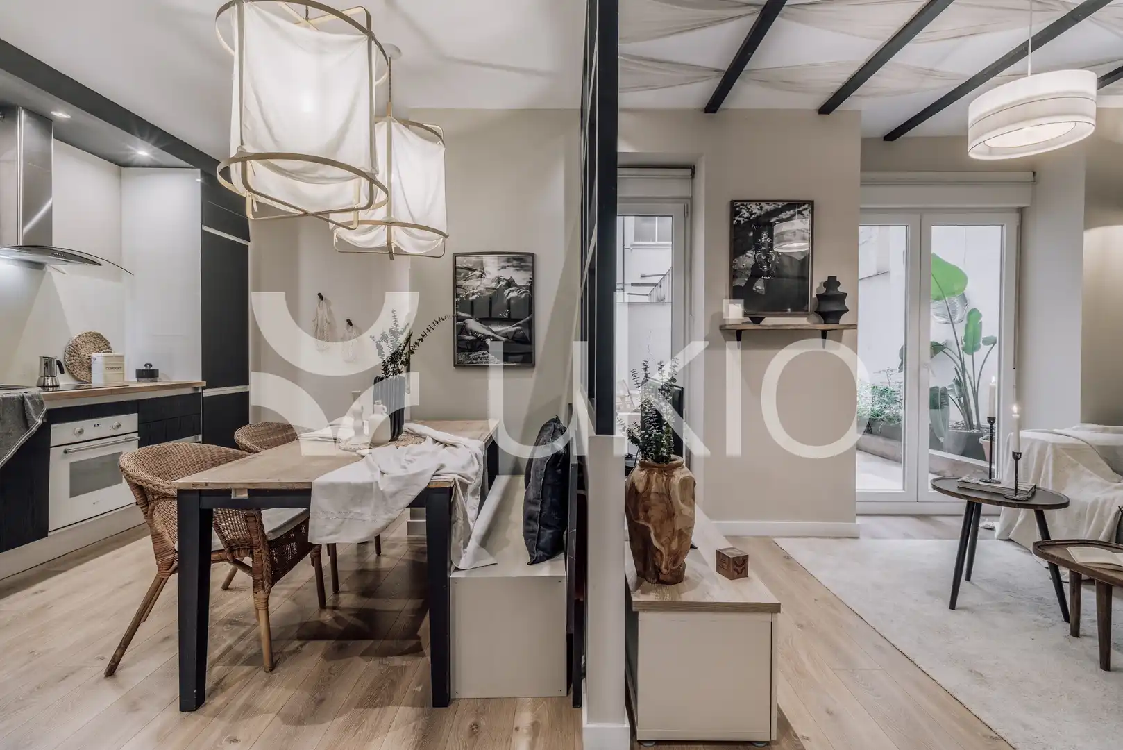 Wohnzimmer von Wohnungen zur Miete in Madrid mit Klimaanlage, Heizung und Terrasse