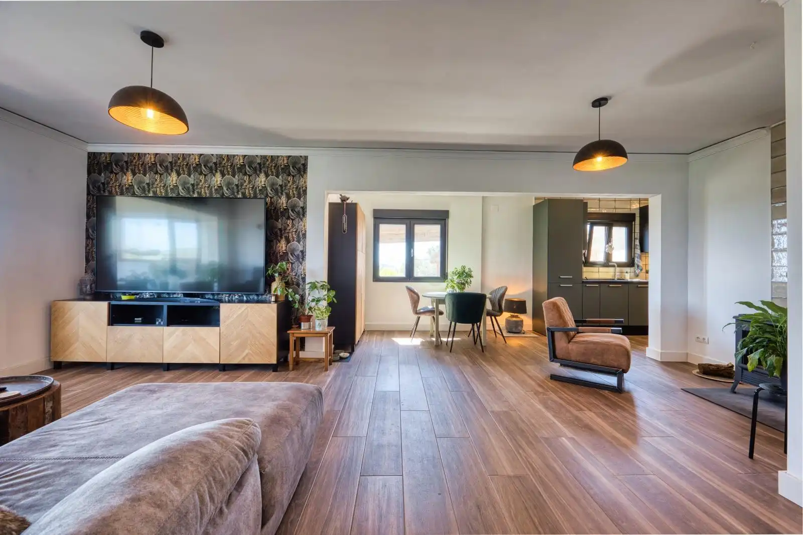 Sala d'estar de Casa o xalet en venda en Benissa amb Aire condicionat, Jardí privat i Piscina