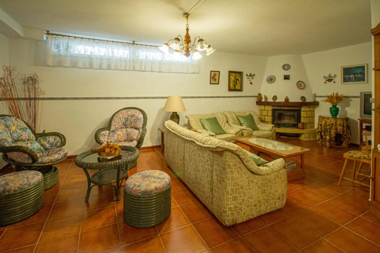 Sala d'estar de Casa o xalet en venda en Badajoz amb Aire condicionat, Jardí privat i Terrassa