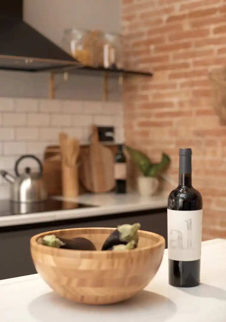 Cuina de Apartament de lloguer en Barcelona amb Aire condicionat, Calefacció i Terrassa