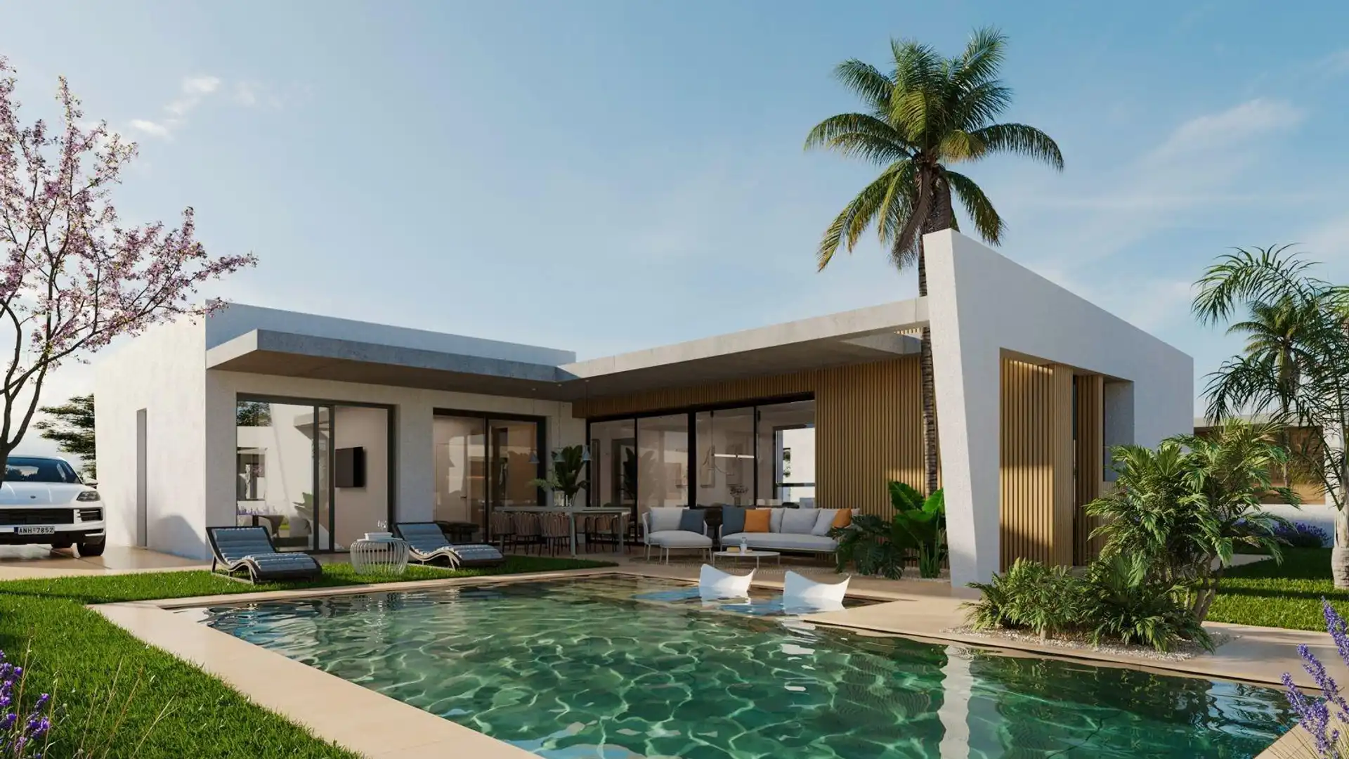 Exterior view of Houses for sale in Molina de Segura  with Private garden and Swimming Pool