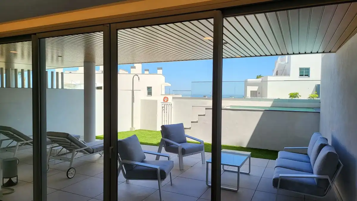 Terrasse von Wohnungen zur Miete in Mijas mit Klimaanlage, Terrasse und Abstellraum