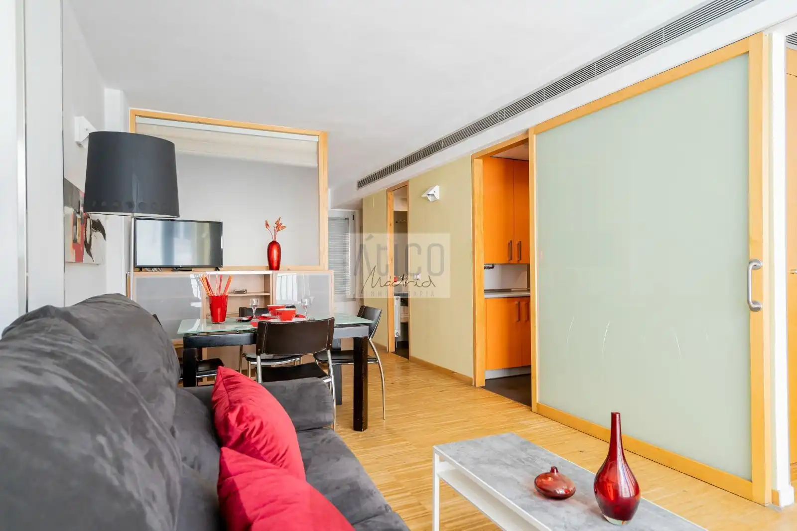 Sala de estar de Piso de alquiler en Madrid con Aire acondicionado, Calefacción y Terraza