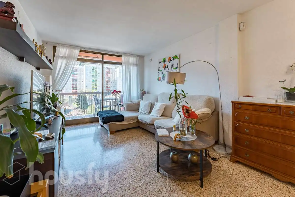 Sala d'estar de Pis en venda en  Barcelona Capital amb Aire condicionat i Terrassa