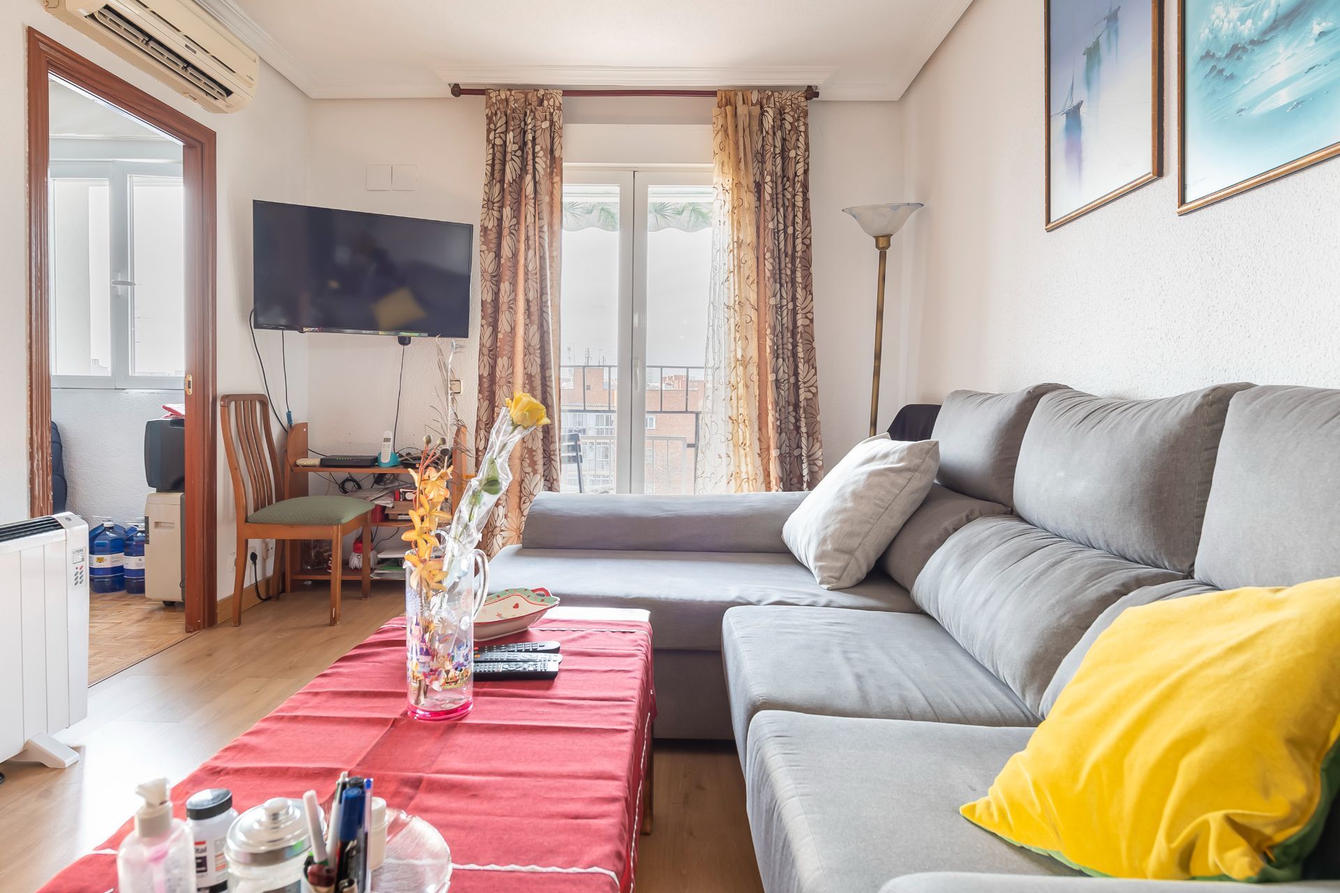 Sala de estar de Piso en venta en  Madrid Capital con Aire acondicionado, Calefacción y Terraza