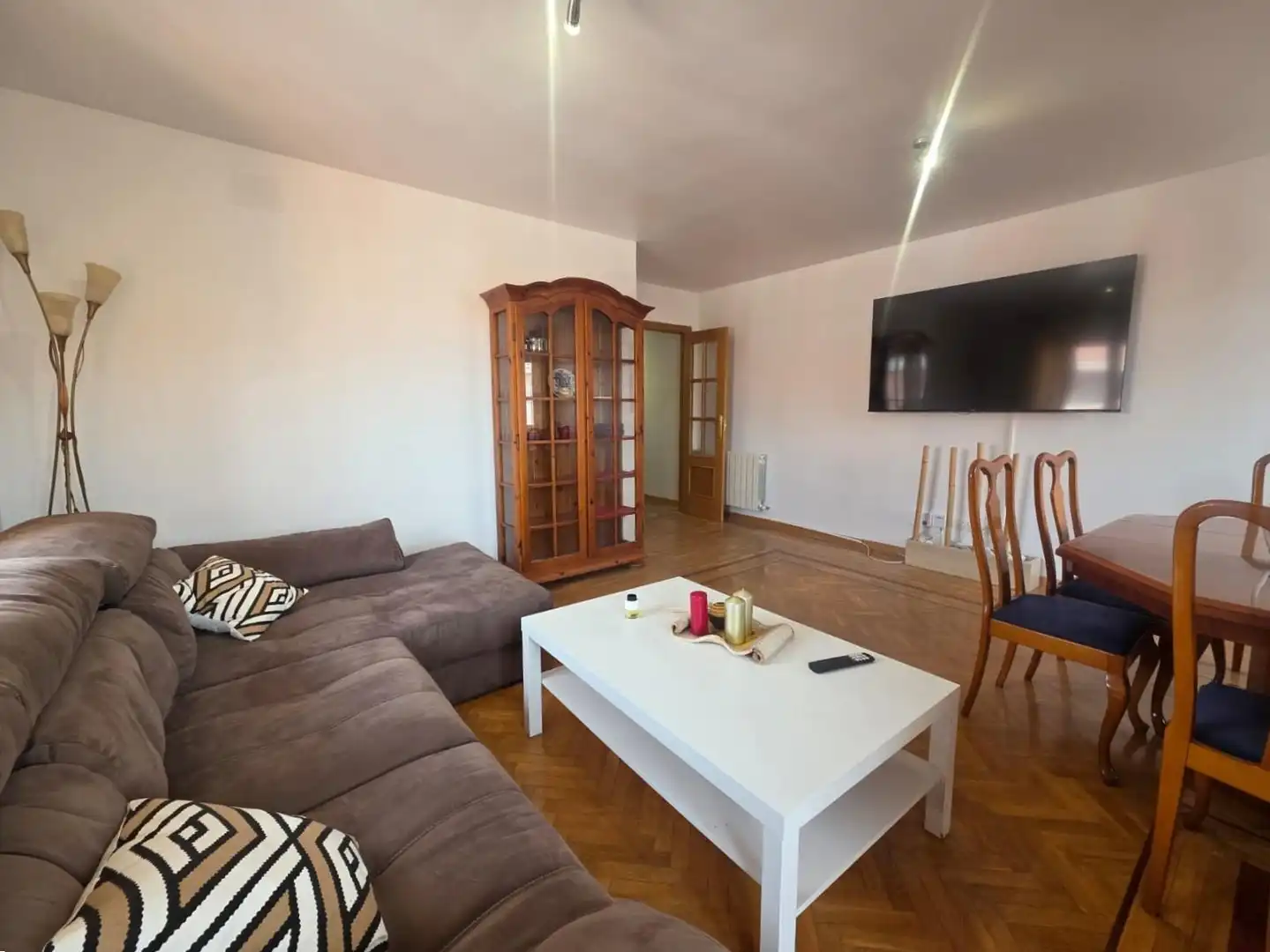 Wohnzimmer von Wohnung zur Miete in Ávila mit Heizung, Parkett und Terrasse