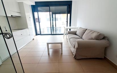 Sala d'estar de Estudi de lloguer en Las Palmas de Gran Canaria amb Traster, Moblat i Microones