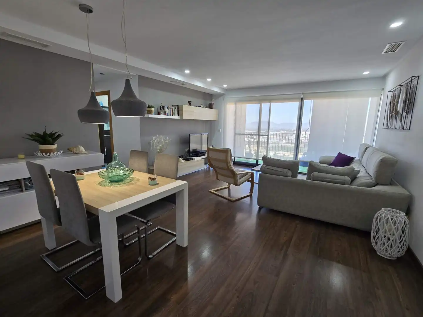 Sala de estar de Piso en venta en Crevillent con Aire acondicionado, Parquet y Terraza
