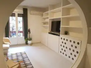 Wohnzimmer von Wohnung zur Miete in Madrid mit Klimaanlage, Heizung und Möbliert