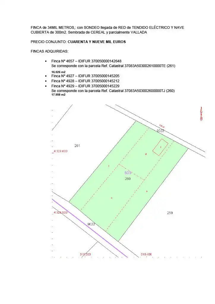 Land for sale in Cantaracillo
