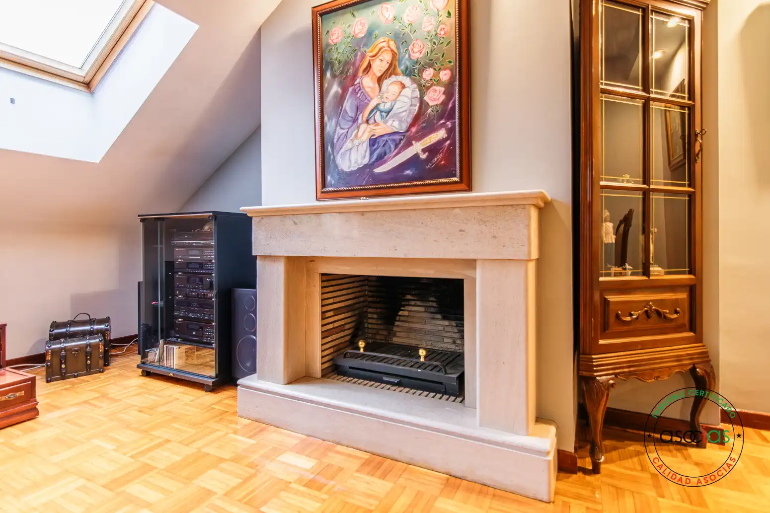 Living room of Attic for sale in Lena  with Heating, Parquet flooring and Terrace