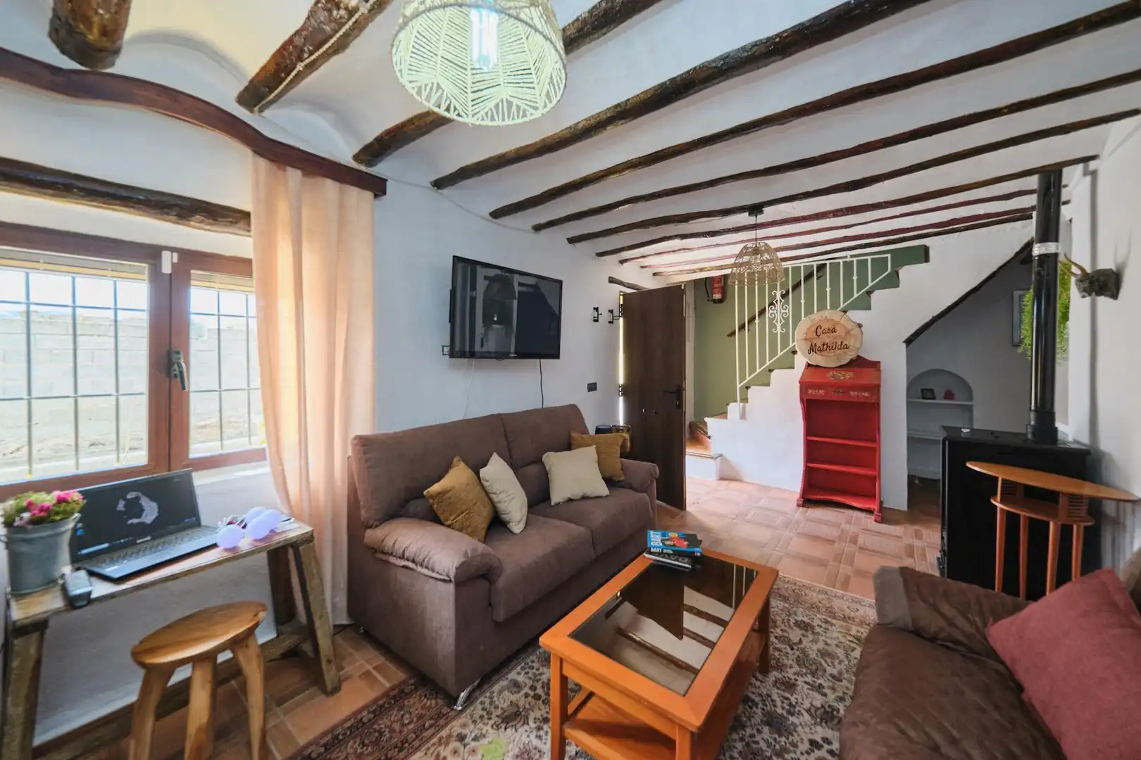 Sala d'estar de Finca rústica en venda en Fornes amb Aire condicionat, Jardí privat i Traster