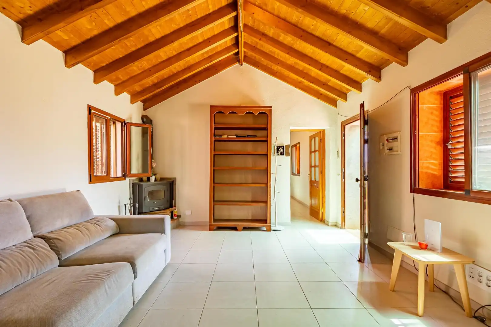 Sala de estar de Finca rústica en venta en Vega de San Mateo con Jardín privado, Terraza y Piscina