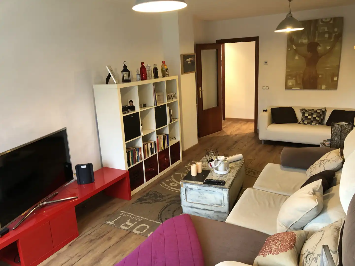 Living room of Flat for sale in Oviedo   with Heating, Parquet flooring and Storage room