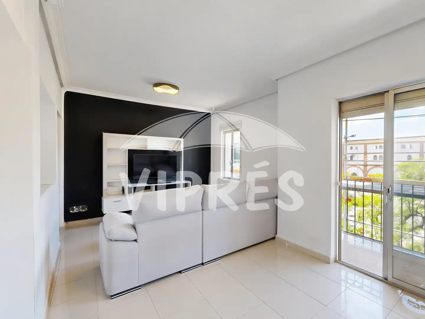 Living room of Flat for sale in Cáceres Capital  with Furnished and Balcony
