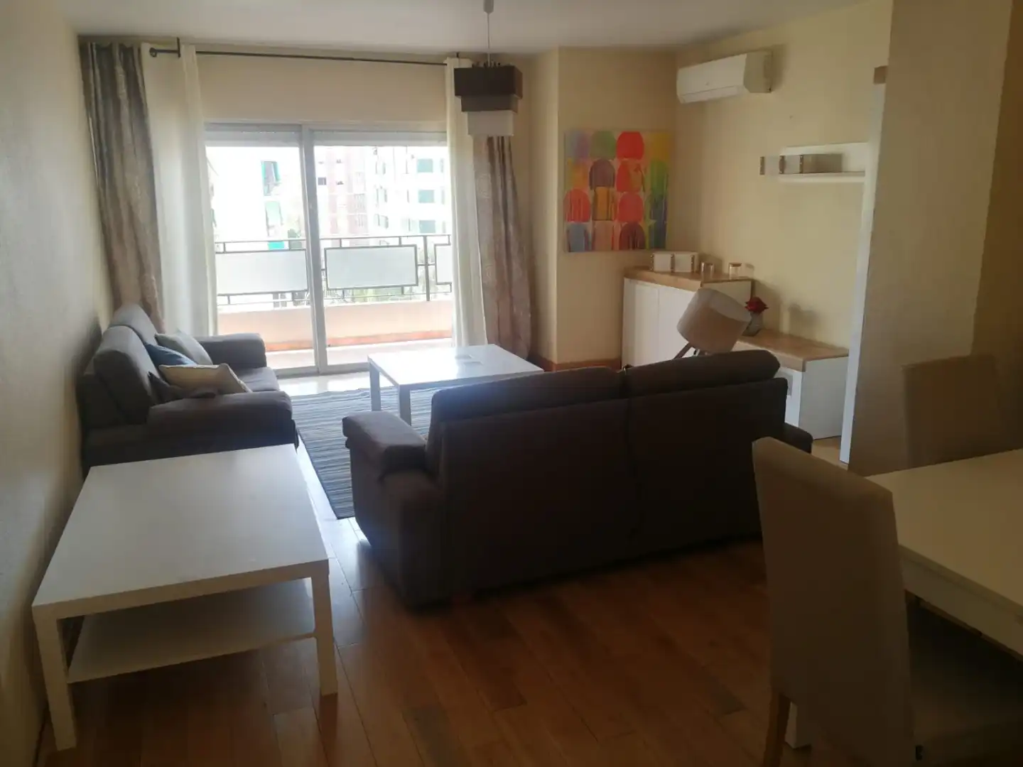 Living room of Flat for rent in Murcia  with Air Conditioner, Terrace and Furnished