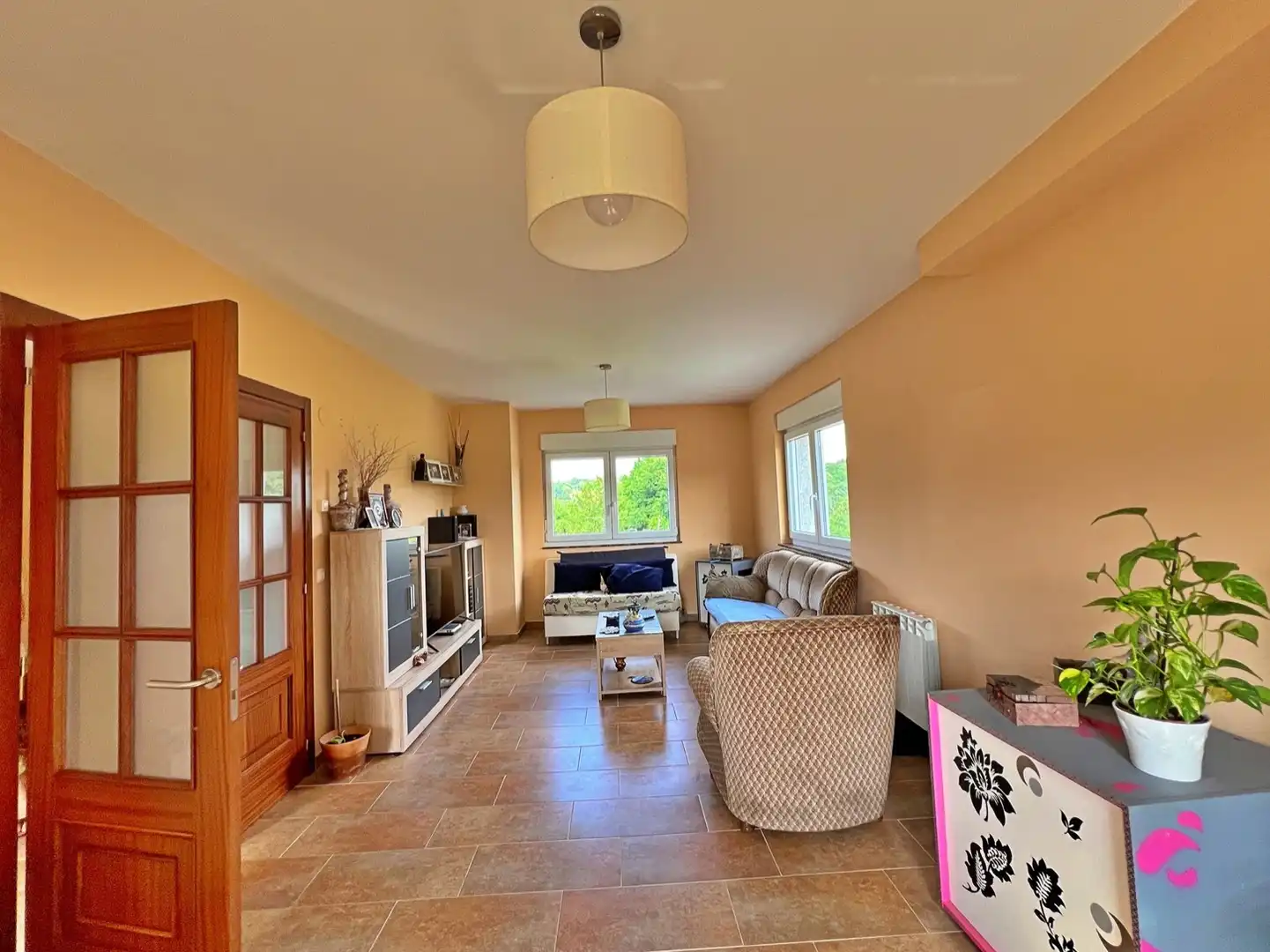 Living room of Houses for sale in Lugo  with Heating, Private garden and Storage room