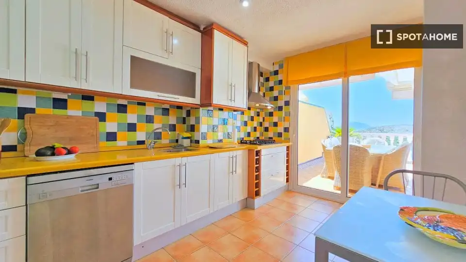 Kitchen of Apartments for share in La Manga del Mar Menor  with Air Conditioner, Terrace and Furnished