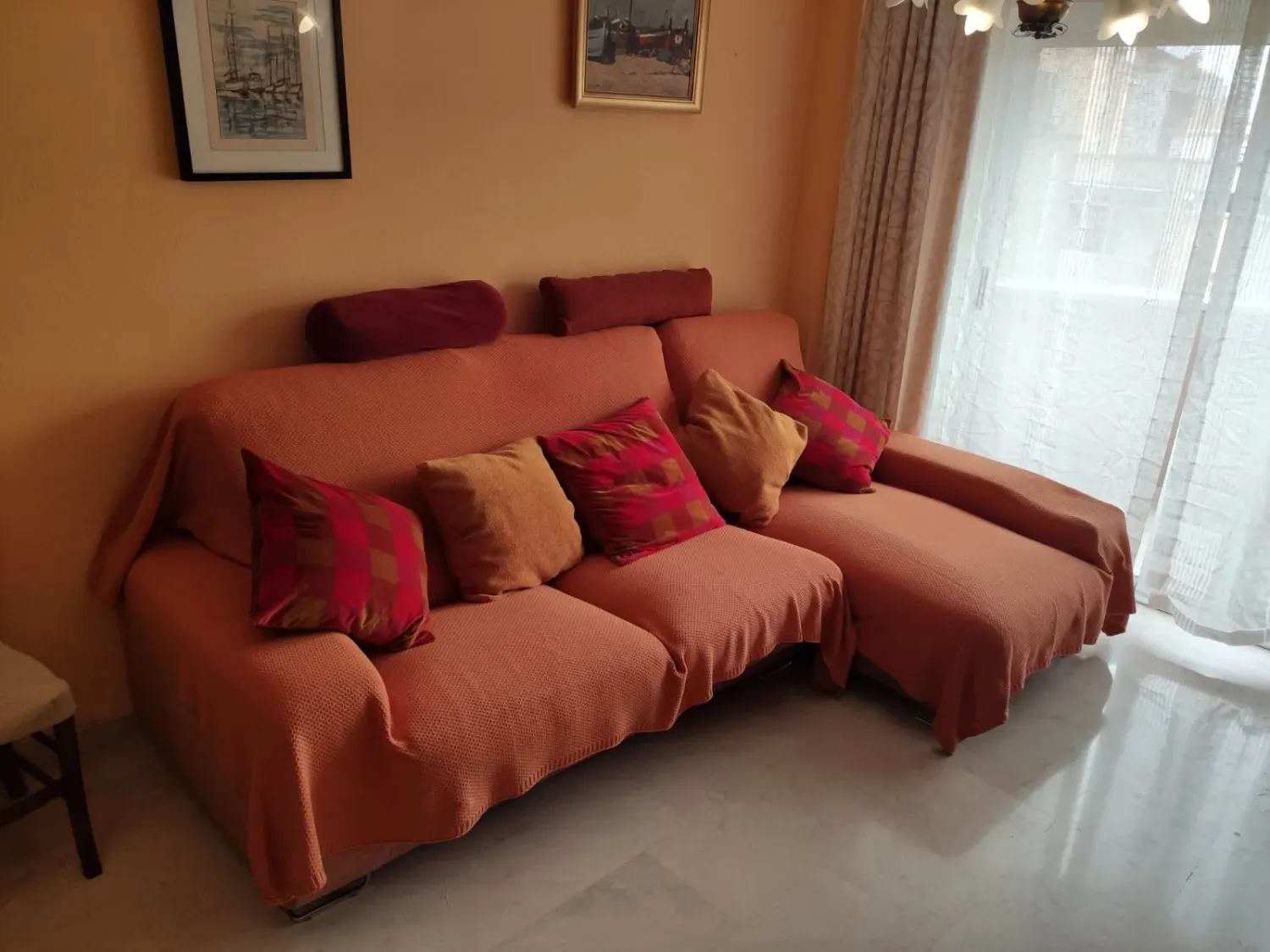 Sala de estar de Piso de alquiler en  Murcia Capital con Amueblado, Horno y Lavadora