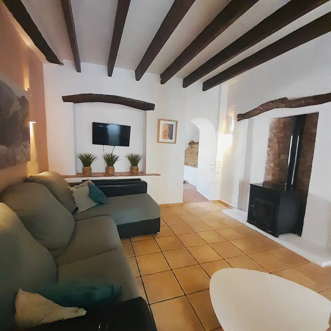 Wohnzimmer von Einfamilien-Reihenhaus zum Verkauf in Xaló mit Heizung, Terrasse und Abstellraum