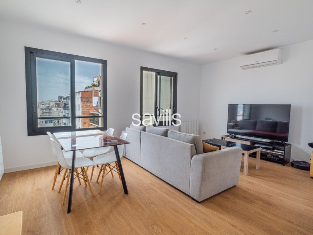 Sala d'estar de Apartament en venda en  Barcelona Capital amb Aire condicionat, Forn i Rentadora