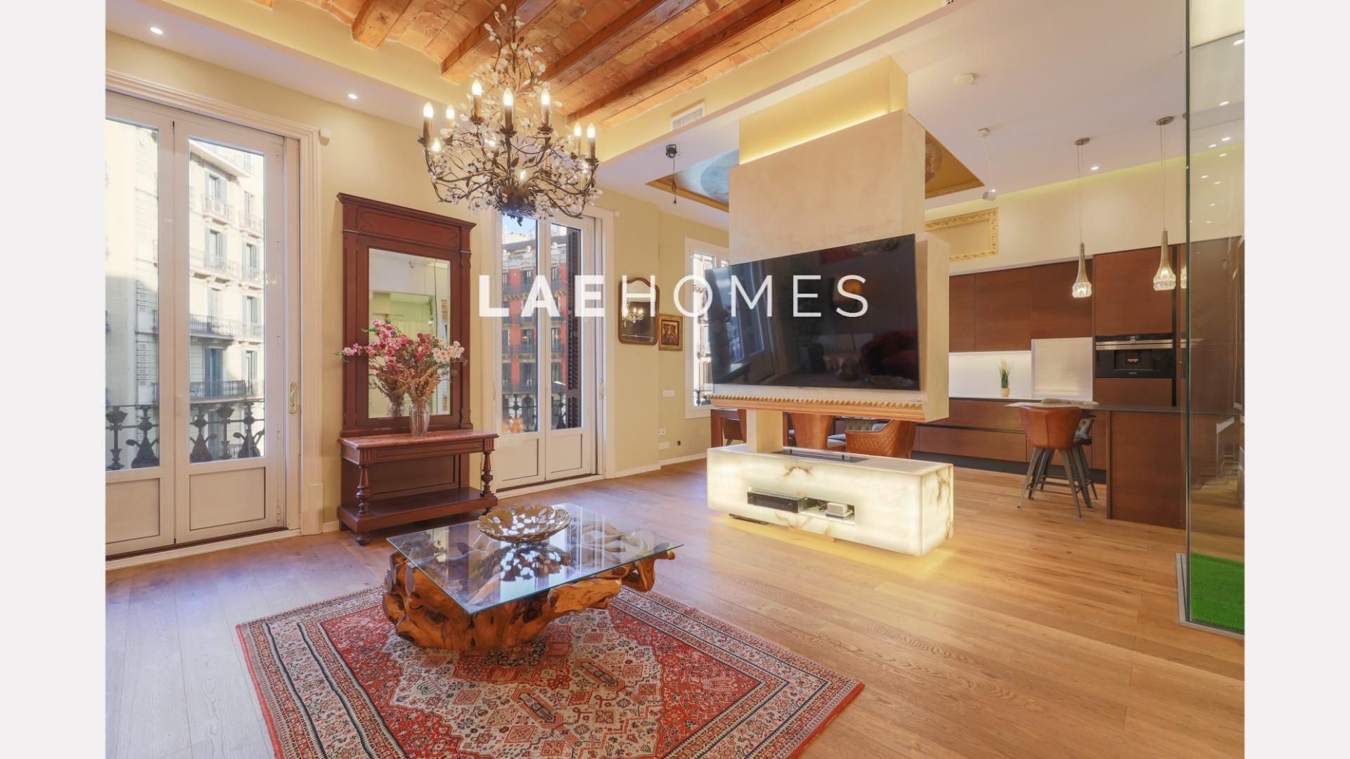 Sala de estar de Piso en venta en  Barcelona Capital con Aire acondicionado, Calefacción y Terraza