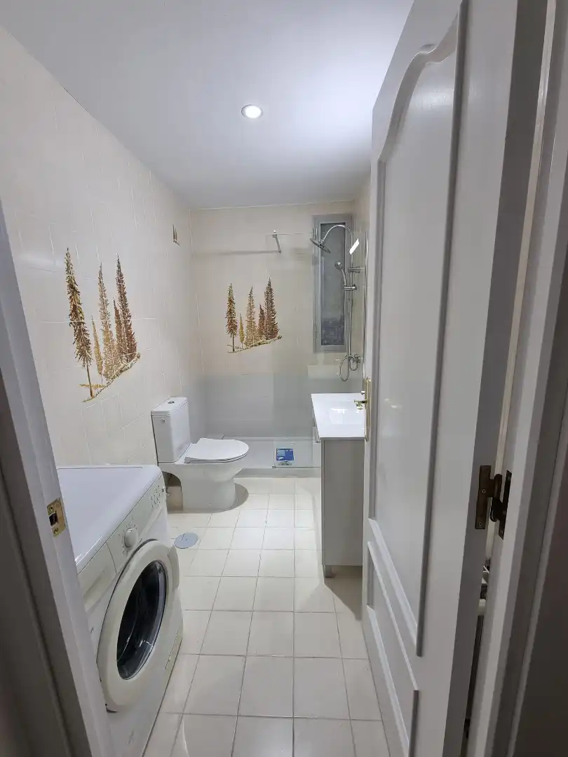 Bathroom of Flat for rent in Madrid  with Air Conditioner, Heating and Parquet flooring