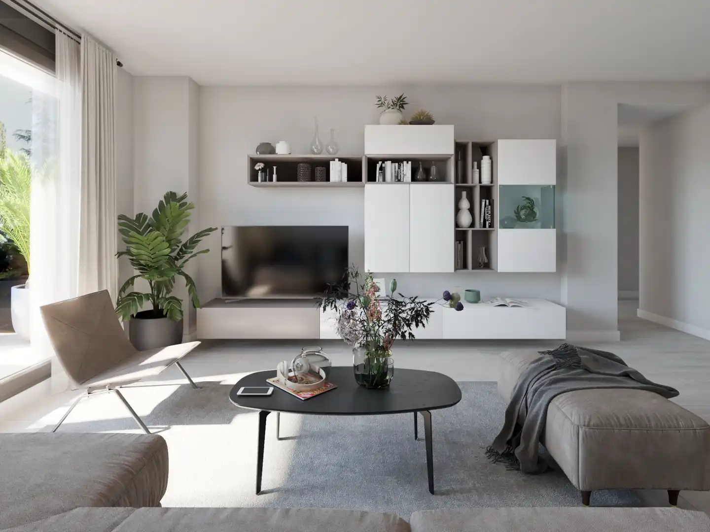 Wohnzimmer von Wohnung zum Verkauf in Las Rozas de Madrid mit Klimaanlage, Heizung und Terrasse