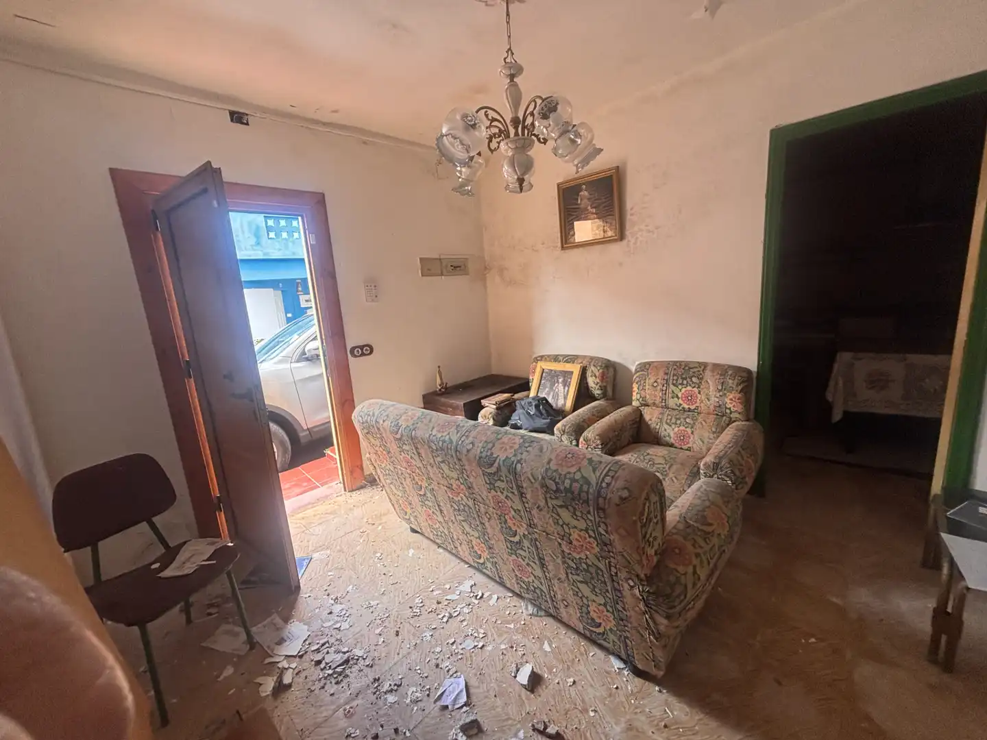 Sala d'estar de Casa adosada en venda en Tacoronte amb Jardí privat, Terrassa i Traster