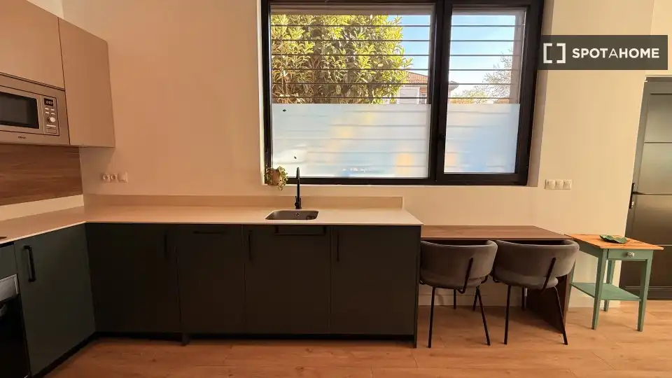 Kitchen of Flat for rent in Madrid  with Air Conditioner, Heating and Furnished