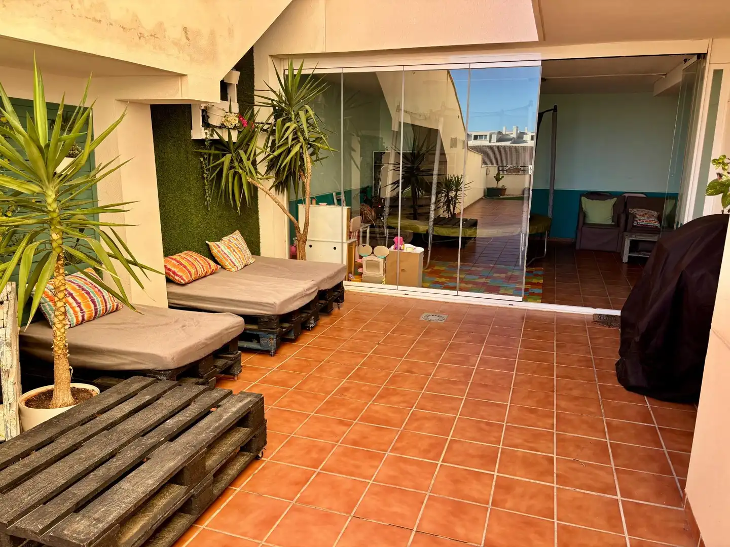 Terrace of Flat for sale in Benalmádena  with Air Conditioner, Private garden and Terrace