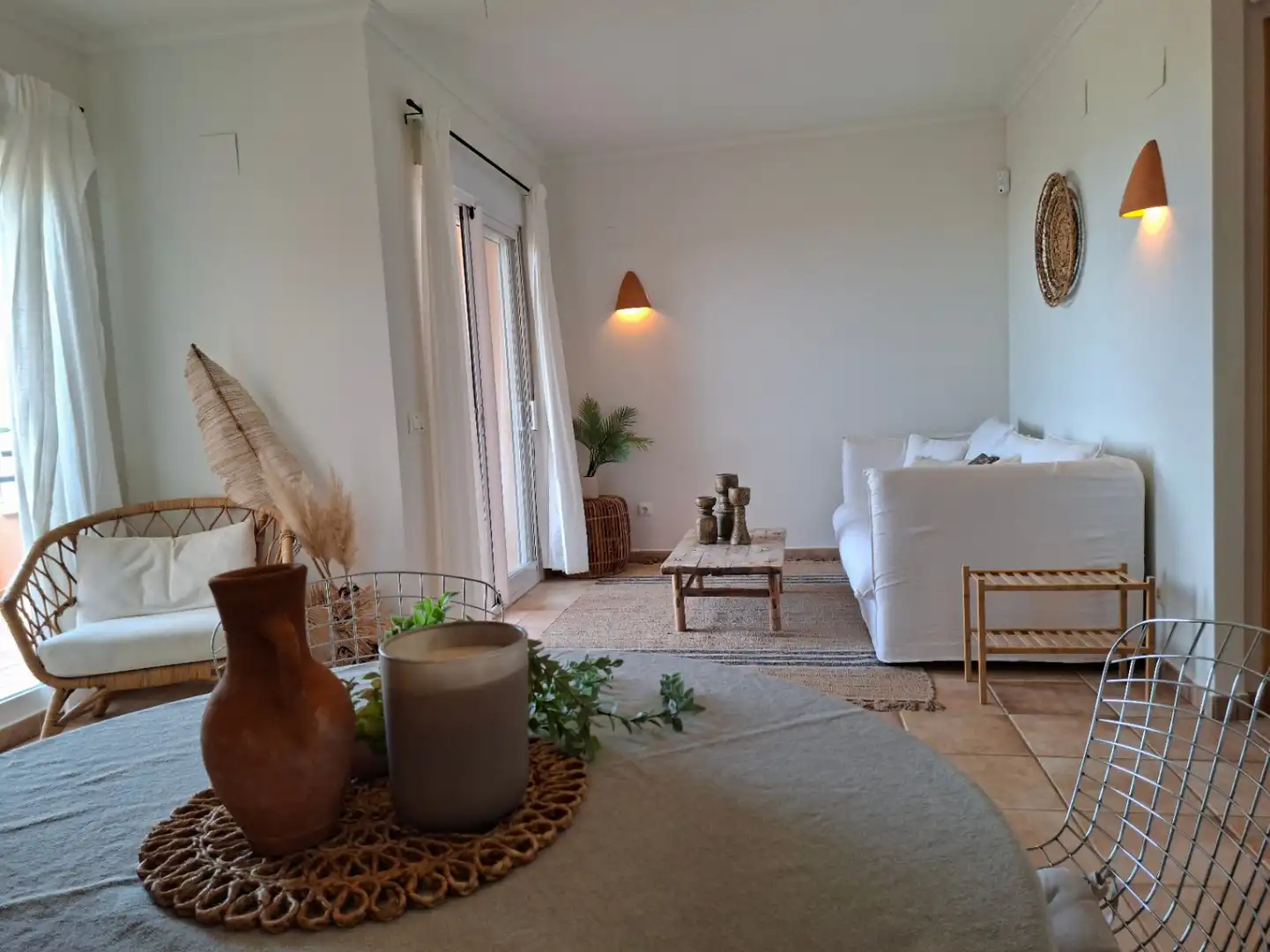 Wohnzimmer von Wohnungen zum Verkauf in Pedreguer mit Klimaanlage, Heizung und Privatgarten