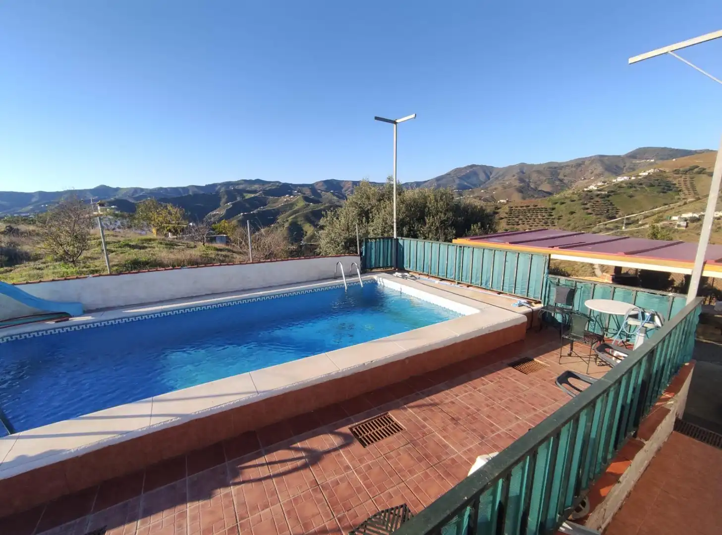 Piscina de Finca rústica en venta en Cútar con Jardín privado, Terraza y Piscina