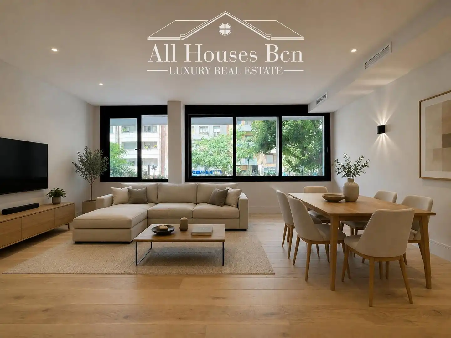Sala de estar de Piso en venta en Barcelona con Aire acondicionado, Calefacción y Parquet