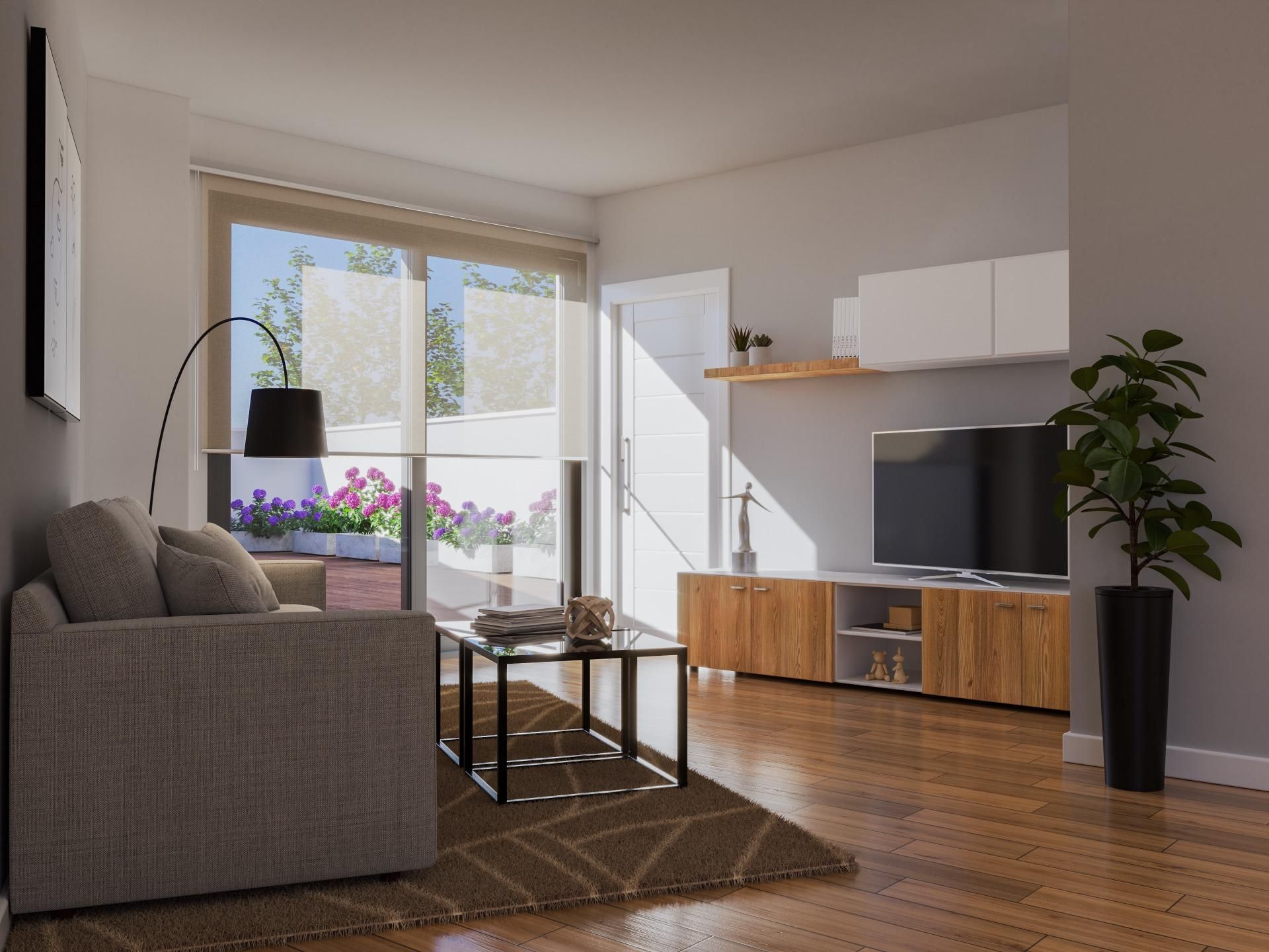 Sala d'estar de Planta baixa en venda en Vallirana amb Aire condicionat, Parquet i Terrassa