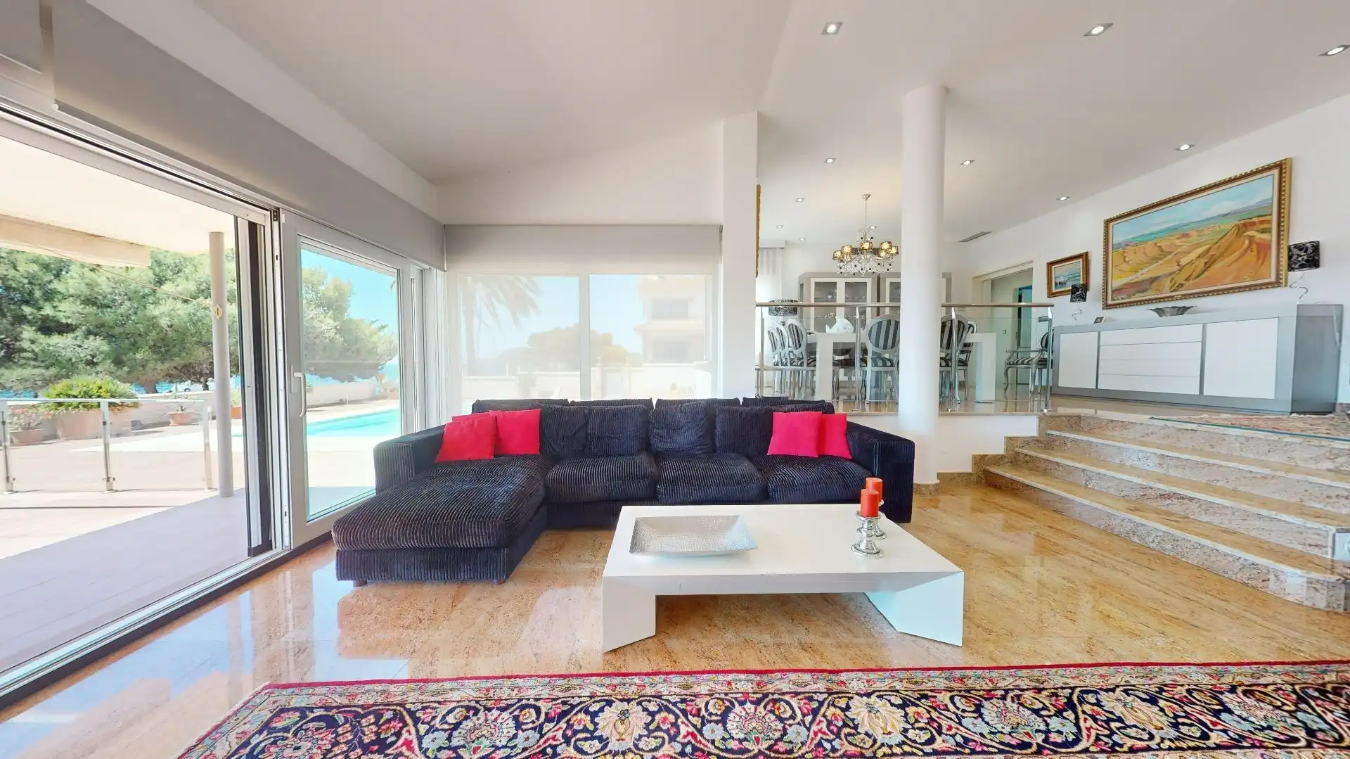 Sala d'estar de Casa o xalet en venda en Águilas amb Aire condicionat, Jardí privat i Terrassa