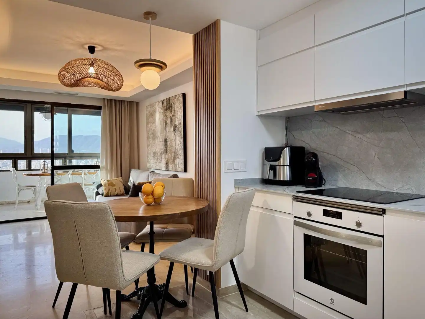 Kitchen of Apartments for rent in Benidorm  with Air Conditioner, Furnished and Community pool