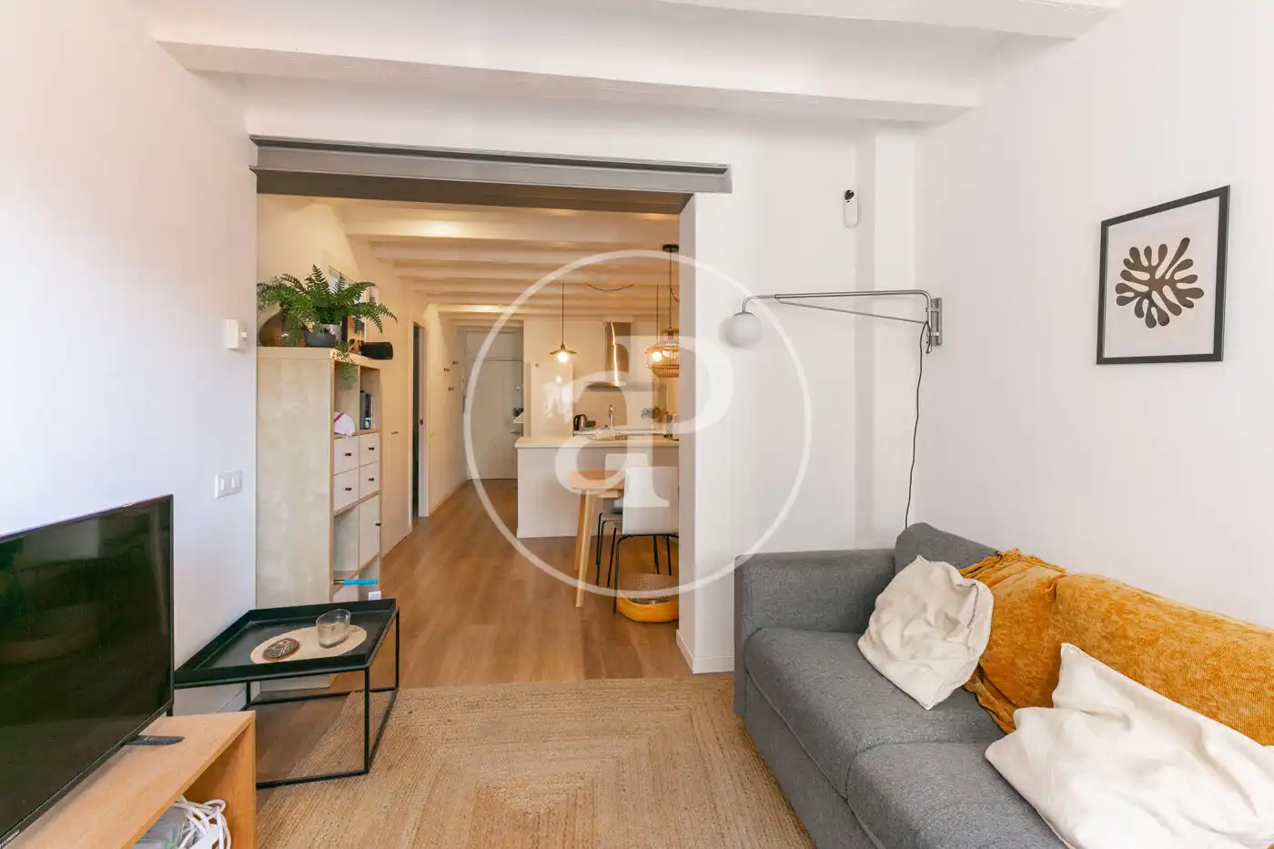 Living room of Flat for sale in Barcelona  with Heating and Furnished