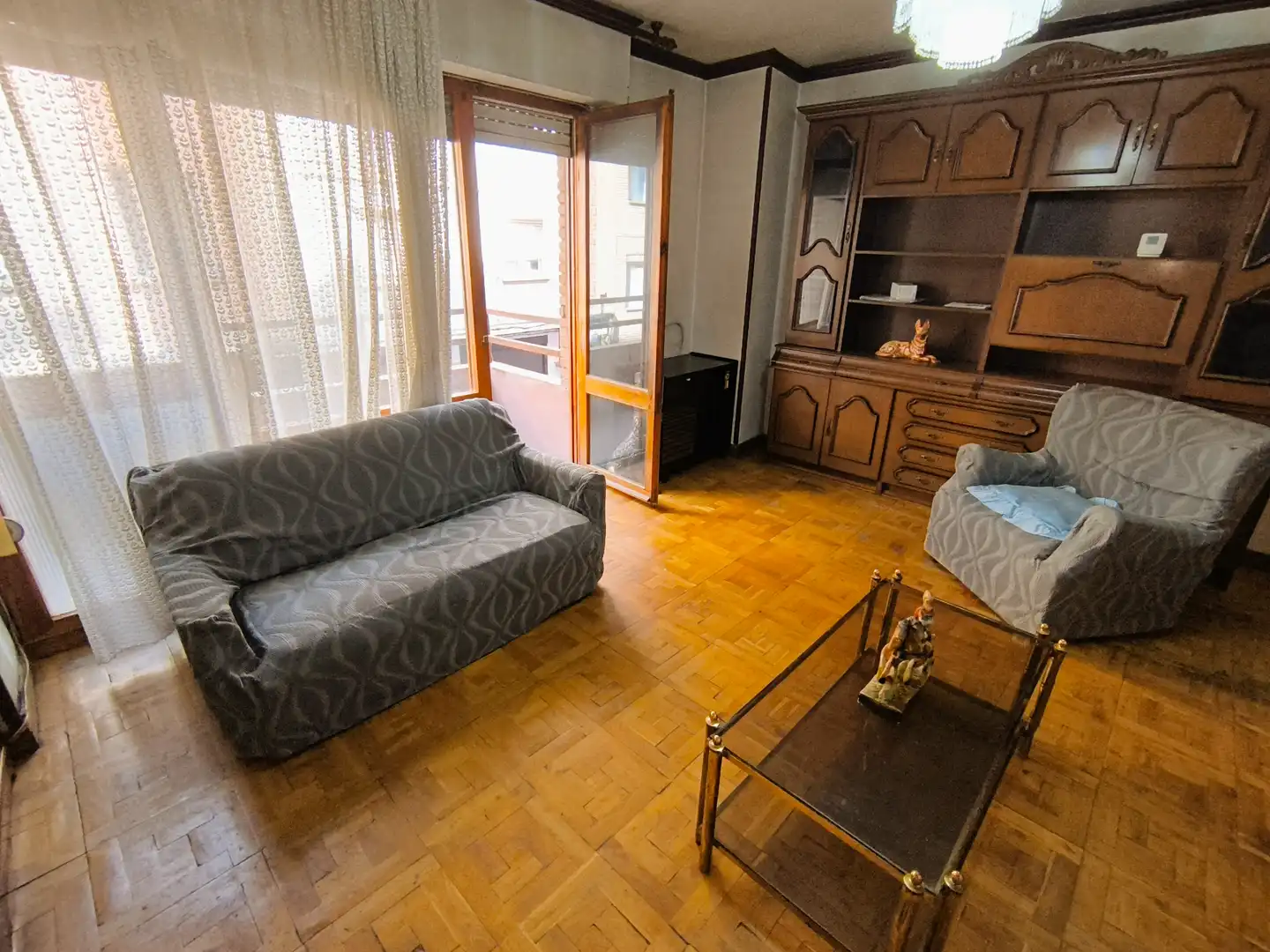 Sala de estar de Piso en venta en Palencia con Calefacción, Parquet y Terraza