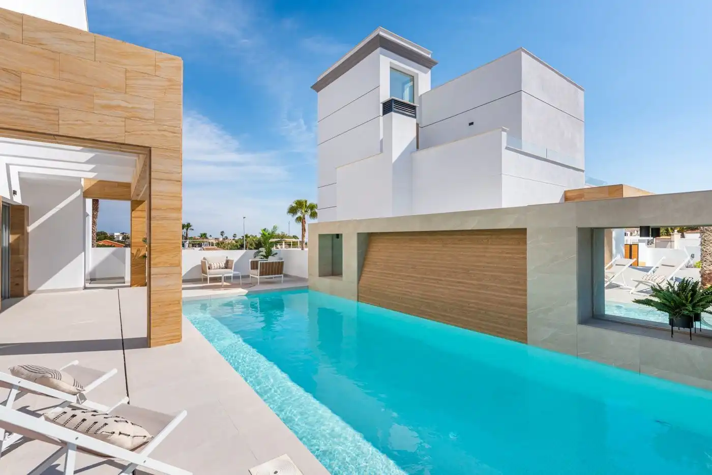Piscina de Casa o xalet en venda en Rojales amb Aire condicionat, Jardí privat i Terrassa