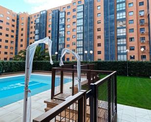 Swimming pool of Flat for sale in  Madrid Capital  with Air Conditioner, Heating and Private garden